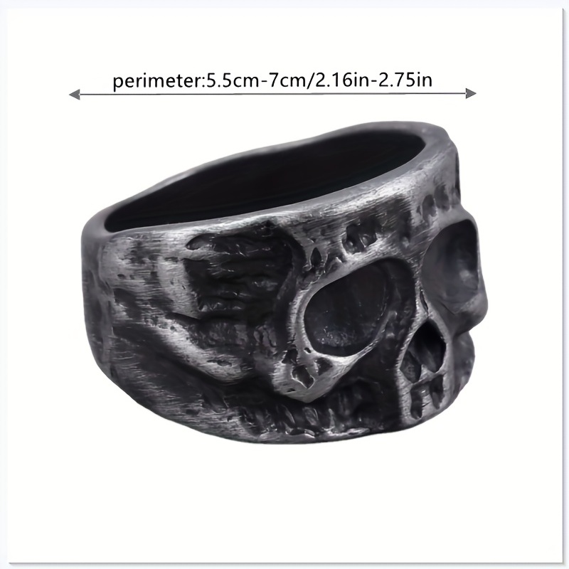 Men's Skull Ghost Head Ring Punk Style Retro Funny Ring